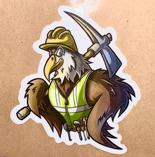 Construction Eagle Sticker