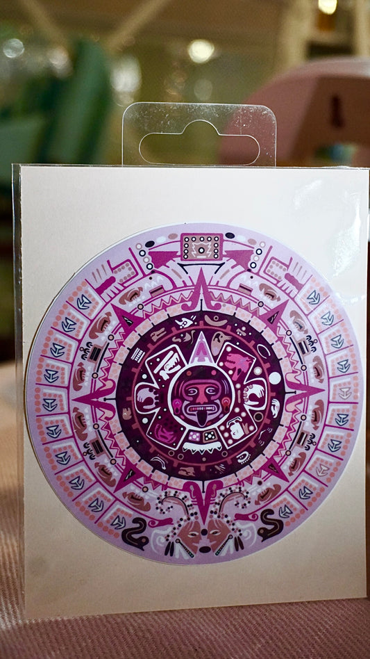 Large Aztec Calendar Sticker