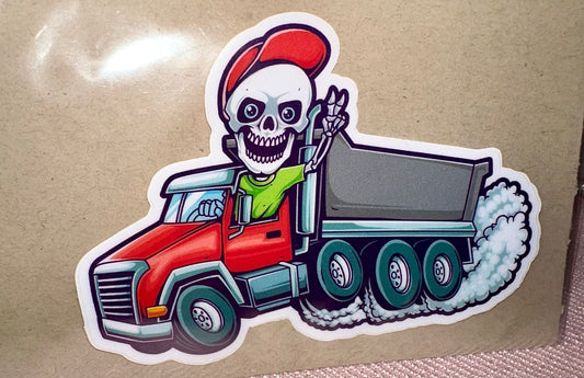 Skeleton Truck Sticker